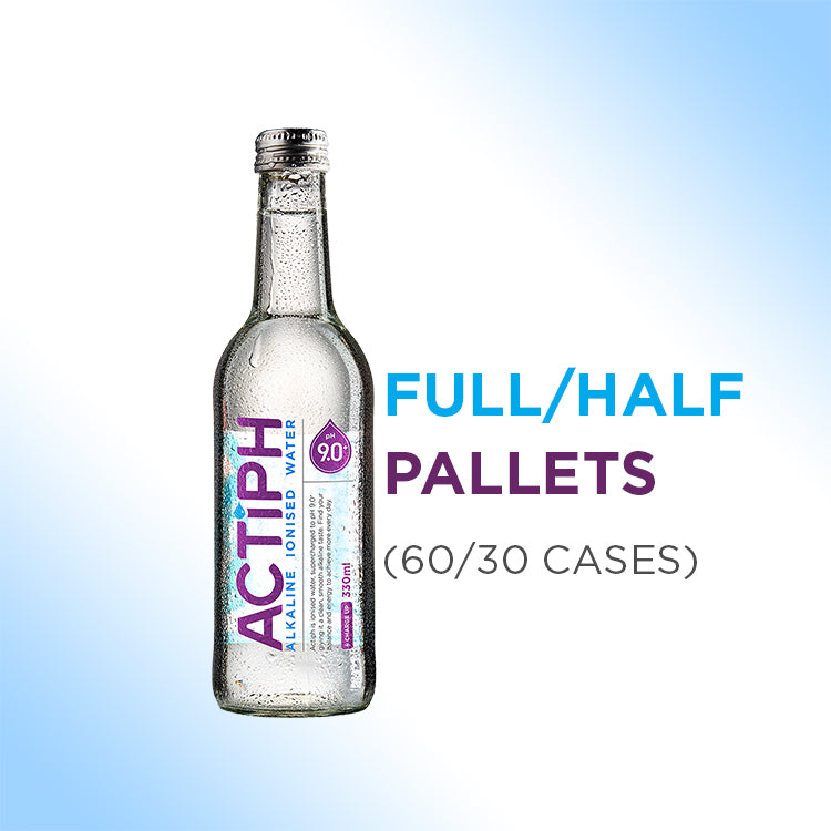 24x330ml Alkaline Water Half/Full Pallets (60/30 cases) Actiph Water