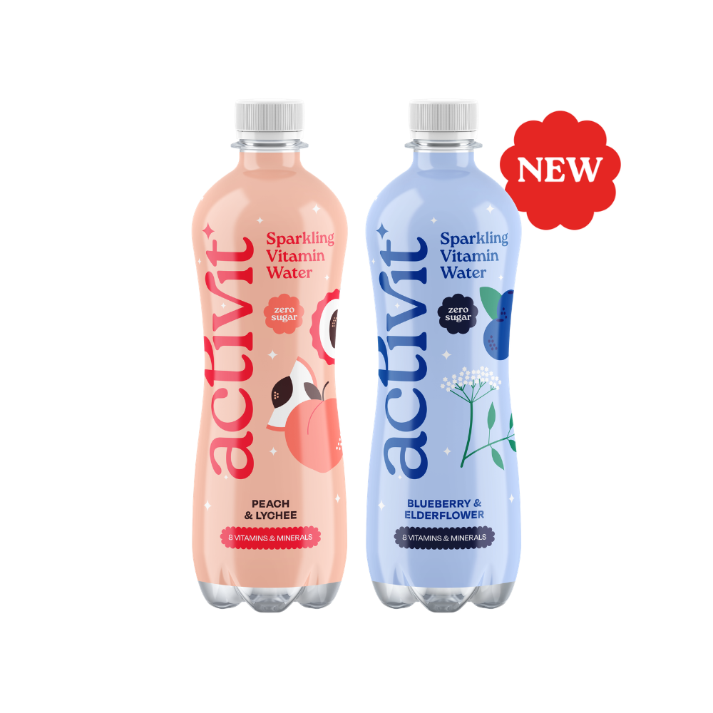 Activit New Arrivals Mixed Pack - 500ml - Blueberry & Elderflower, and Peach & Lychee