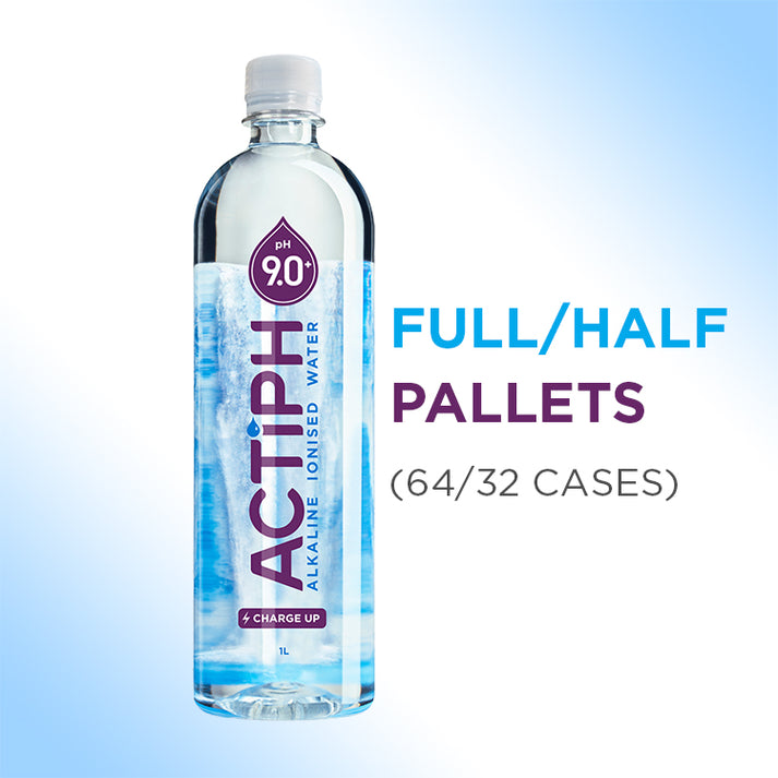 12x1L Alkaline Water Half/Full Pallets (64/32 cases) Actiph Water
